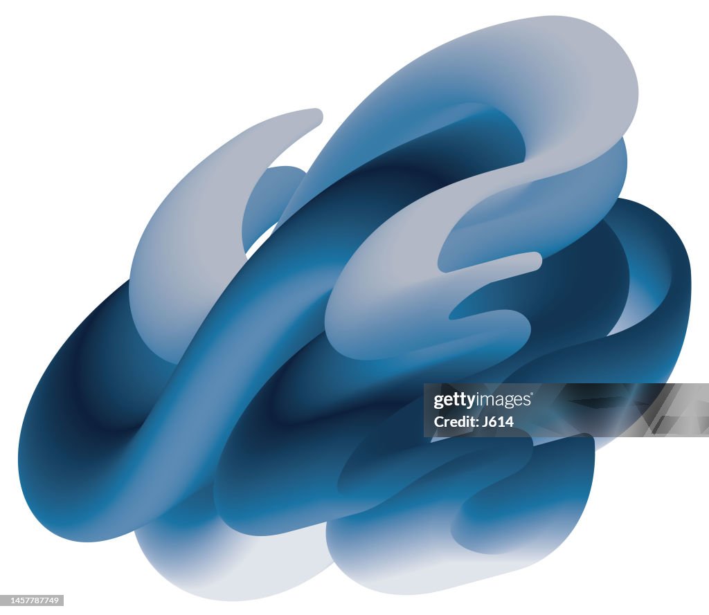 Forma abstracta de fusión de colores