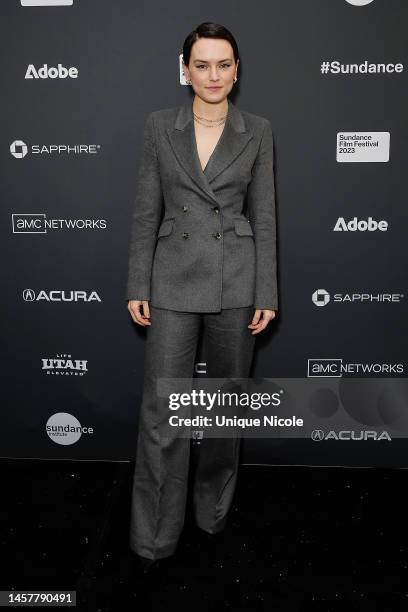 Daisy Ridley attends the 2023 Sundance Film Festival "Sometimes I Think About Dying" Premiere at Library Center Theatre on January 19, 2023 in Park...