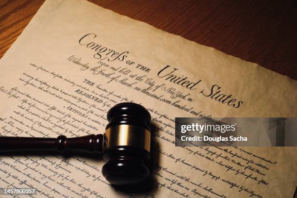 united states bill of rights document - constitutional declaration stock pictures, royalty-free photos & images