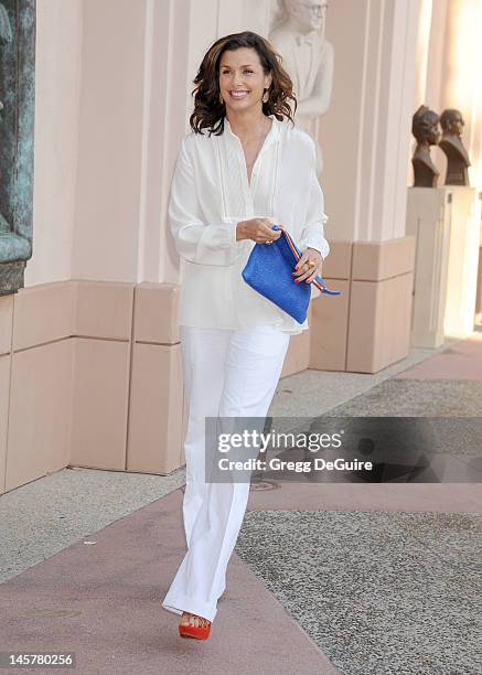 Actress Bridget Moynahan arrives at the "Blue Bloods" Special Screening And Panel Discussion at Leonard H. Goldenson Theatre on June 5, 2012 in North...