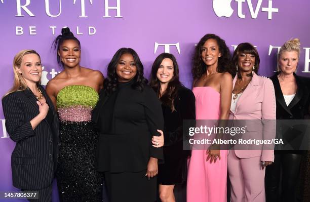 Reese Witherspoon, Gabrielle Union, Octavia Spencer, Lauren Levy Neustadter, Maisha Closson, Nichelle Tramble Spellman and Jenno Topping attend the...