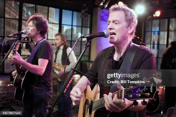 April 19: Michael and Kevin Bacon of The Bacon Brothers appear on the TV show PRIVATE SESSIONS on April 19th, 2009 in New York City.