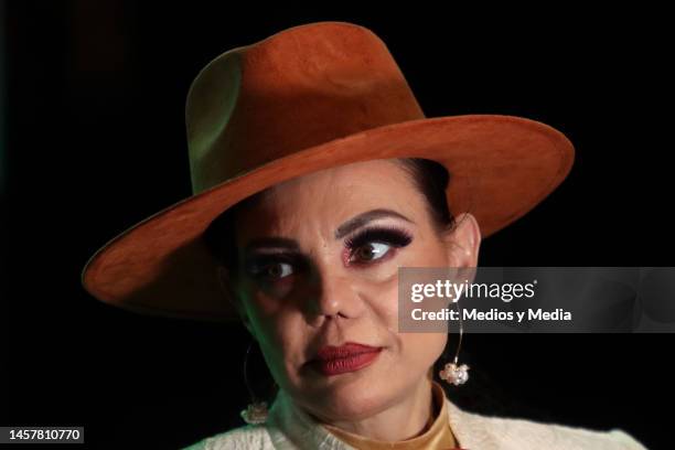 Carmen Campuzano looks on during the reopening of 'Cine Linterna Magica' on January 19, 2023 in Mexico City, Mexico.