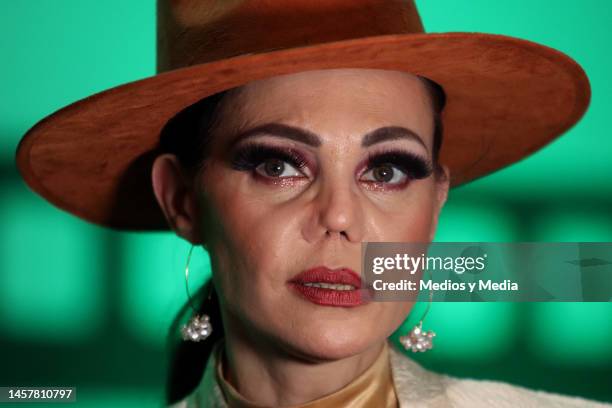 Carmen Campuzano looks on during the reopening of 'Cine Linterna Magica' on January 19, 2023 in Mexico City, Mexico.