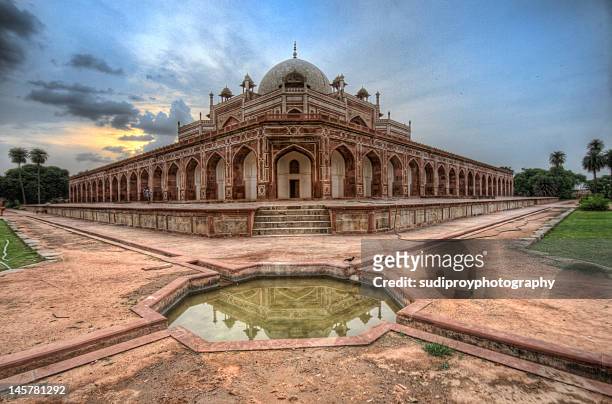humayun's tomb| new delhi - humayans tomb stock pictures, royalty-free photos & images