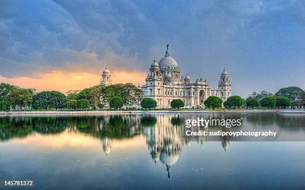 victoria memorial in kolkata - west bengal stock pictures, royalty-free photos & images