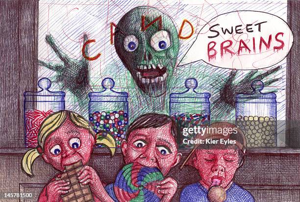 mesmerizing - kid licking stock illustrations