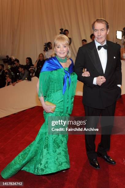 Barbara Walters and Charlie Rose attend the Metropolitan Museum of Artâ€™s 2011 Costume Institute Gala featuring the opening of the exhibit Alexander...