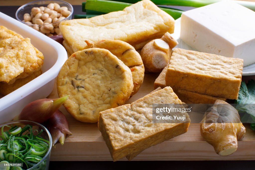 Japanese Processed Foods Made From Soybeans Tofu Thick Fried Tofu Deep