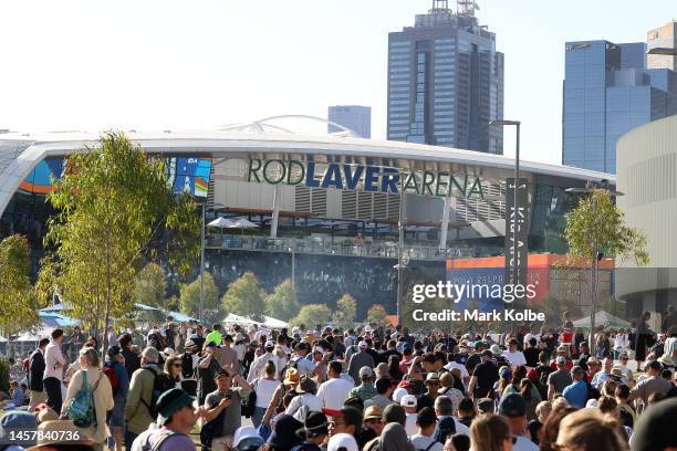 General view of Melbourne Park during day five of the 2023 Australian Open at Melbourne Park on January 20, 2023 in Melbourne, Australia.