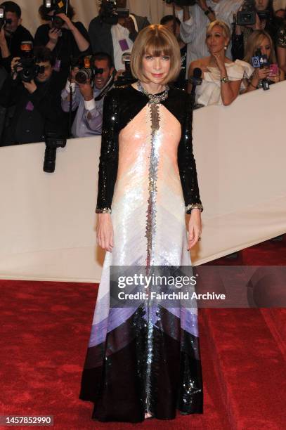 Anna Wintour attends the Metropolitan Museum of Artâ€™s 2011 Costume Institute Gala featuring the opening of the exhibit Alexander McQueen: Savage...