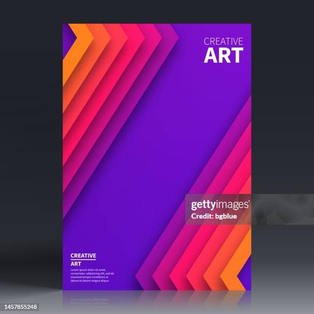 brochure template layout, pink cover design, business annual report, flyer, magazine - chevron pattern stock illustrations