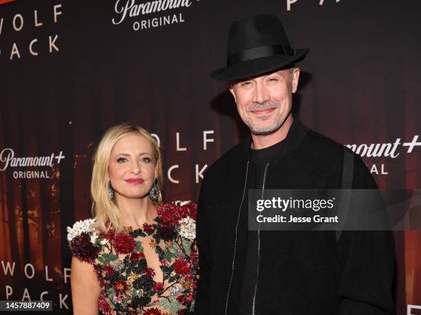 Sarah Michelle Gellar and Freddie Prinze Jr. Attend the "Wolf Pack" Premiere on January 19, 2023 in Los Angeles, California.