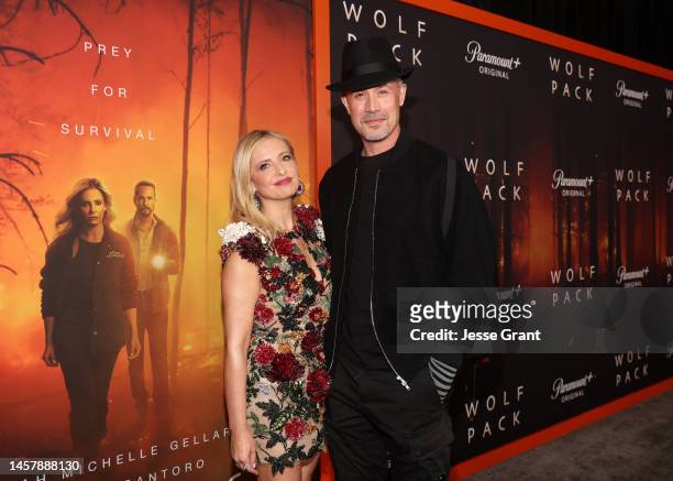 Sarah Michelle Gellar and Freddie Prinze Jr. Attend the "Wolf Pack" Premiere on January 19, 2023 in Los Angeles, California.