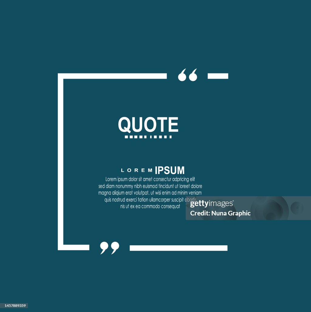 Quote Frame Vector High-Res Vector Graphic - Getty Images