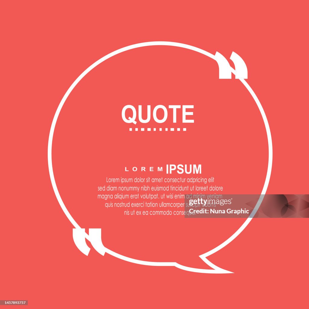 Quote Frame Vector High-Res Vector Graphic - Getty Images