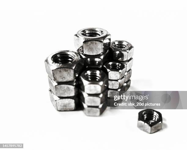 nuts 03 - nut fastener stock pictures, royalty-free photos & images