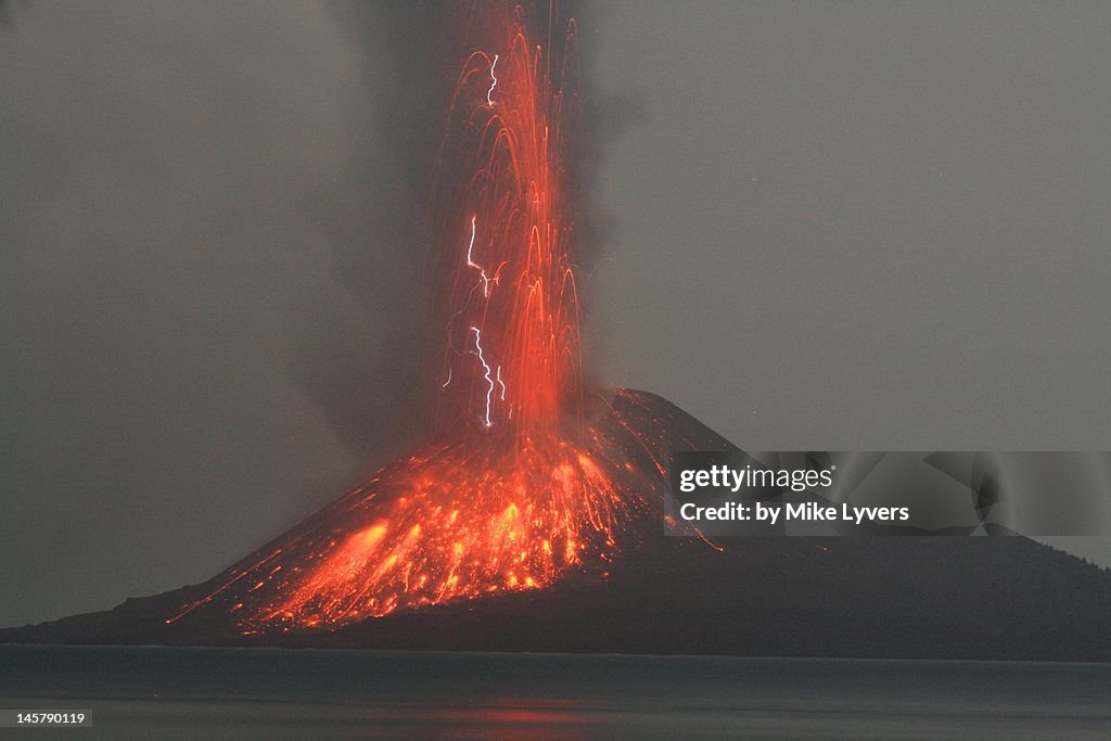 Krakatoa Volcano Erupts