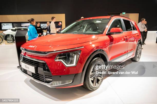 Kia Niro compact SUV at Brussels Expo on January 13, 2023 in Brussels, Belgium.
