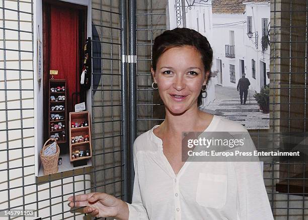 Maria Esteve attends her picture exhibition 'De Malaga Al Cielo' on May 16, 2012 in Malaga, Spain.