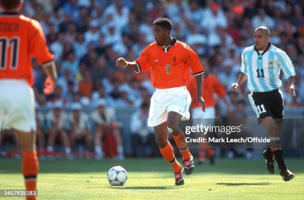 July 1998, Marseille - FIFA World Cup - Netherlands v Argentina - Patrick Kluivert of Netherlands.