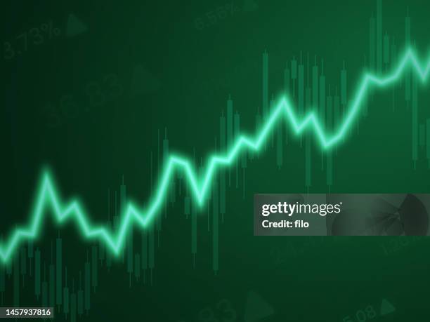 chartdaten zur wertsteigerung des aktienkurses - börse stock-grafiken, -clipart, -cartoons und -symbole