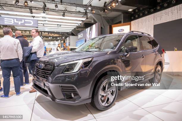 Subaru Forester SUV car at Brussels Expo on January 13, 2023 in Brussels, Belgium.