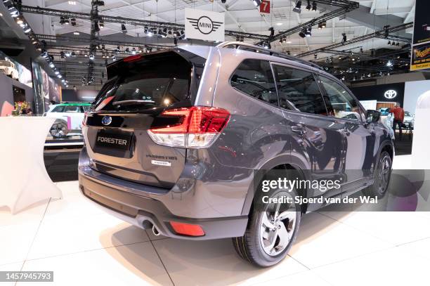 Subaru Forester SUV car at Brussels Expo on January 13, 2023 in Brussels, Belgium.