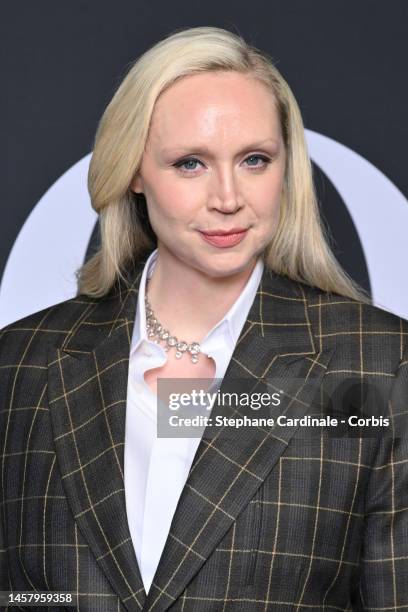 Gwendoline Christie attends the Dior Homme Menswear Fall-Winter 2023-2024 show as part of Paris Fashion Week on January 20, 2023 in Paris, France.