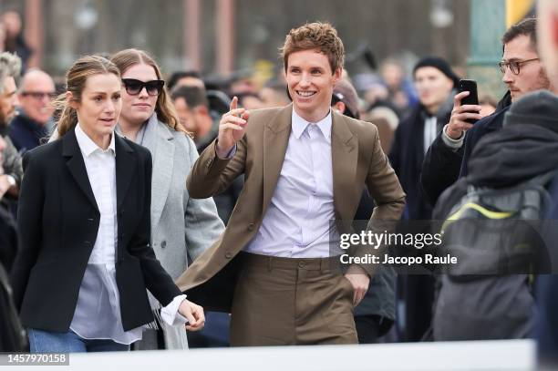 Eddie Redmayne attends the Dior Homme Menswear Fall-Winter 2023-2024 show as part of Paris Fashion Week on January 20, 2023 in Paris, France.
