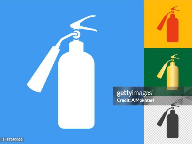fire extinguisher icon. - fire extinguisher stock illustrations