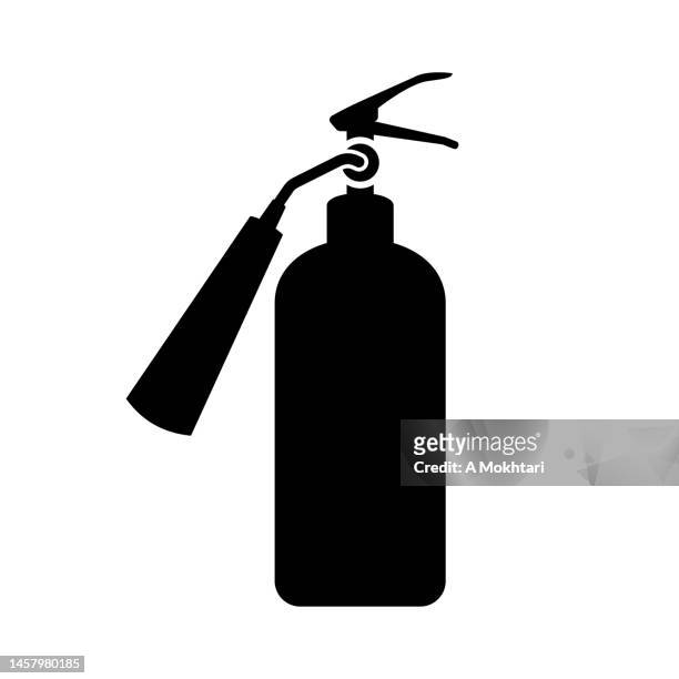 fire extinguisher icon. - firefighter logo stock illustrations