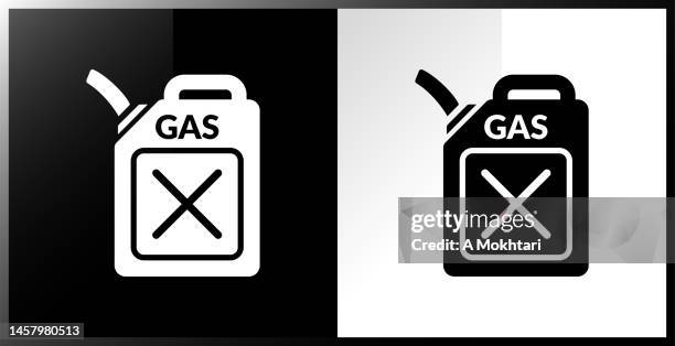 gasoline canister icon. - car engine white background stock illustrations