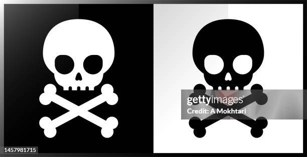 ilustrações de stock, clip art, desenhos animados e ícones de skull icon. - sinal de poluição