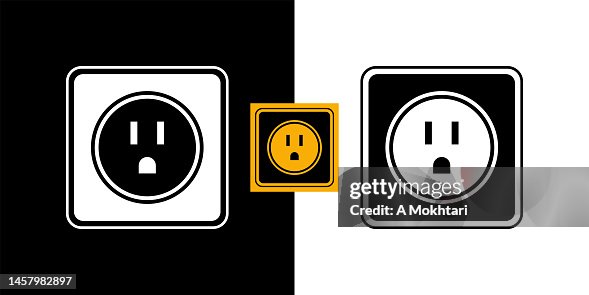 Wall socket icon. Wall socket icon.