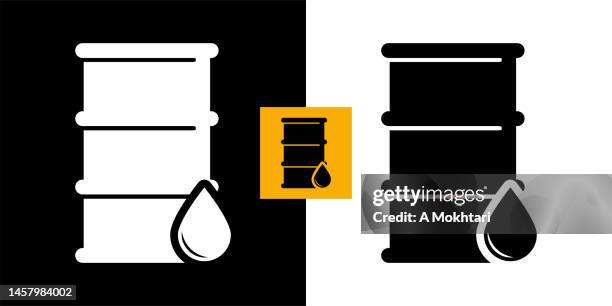 oil barrel icon. - storage container white background stock illustrations