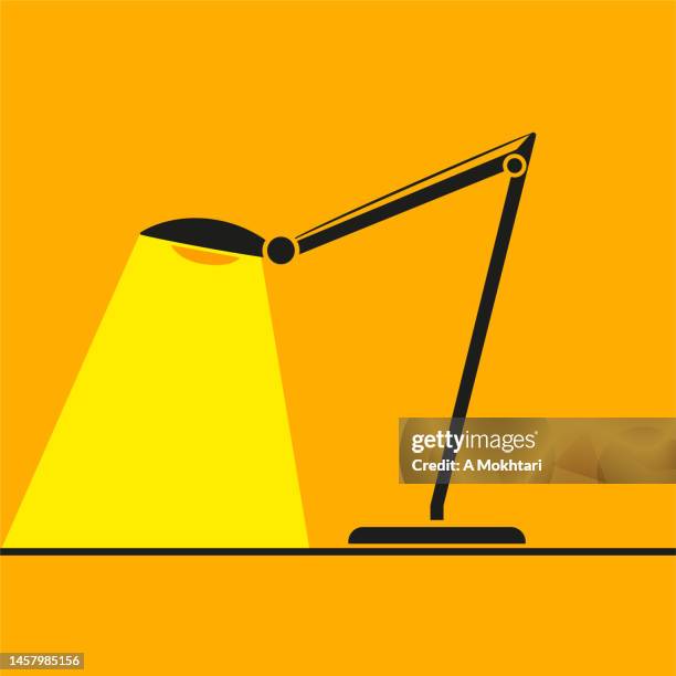 desk lamp icon. - projector light stock illustrations