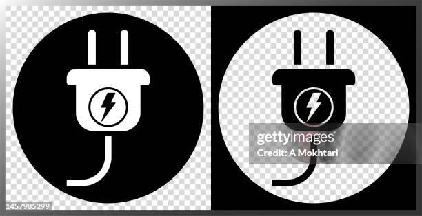 electric plug icon. - electrician socket stock illustrations