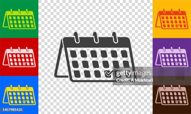 calendar icon set. - rolodex stock illustrations