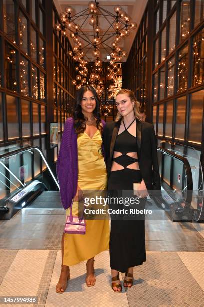 Bruna Rodrigues and Kim Hnizdo attend the Feast of Dreams during the Grand Reveal Weekend of Dubai’s new ultra-luxury resort Atlantis The Royal, on...