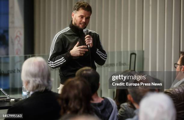 The spokesman of Esquerra Republicana in the Congress, Gabriel Rufiab, speaks during the conference 'Soberanismo, el valencianismo util', in Octubre...