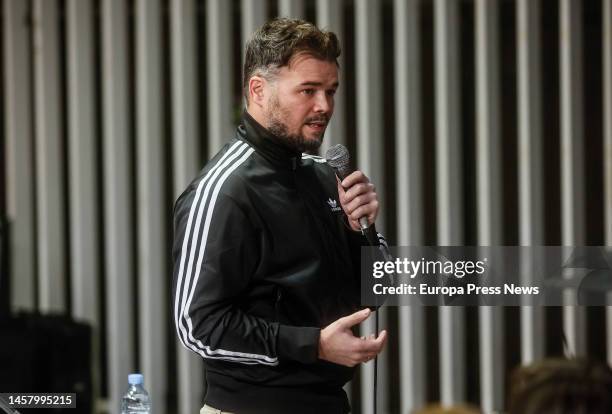 The spokesman of Esquerra Republicana in the Congress, Gabriel Rufiab, speaks during the conference 'Soberanismo, el valencianismo util', in Octubre...