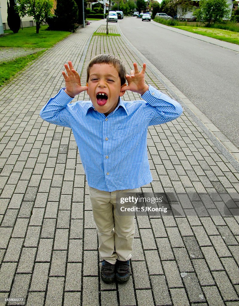 Young boy in his nice clothes