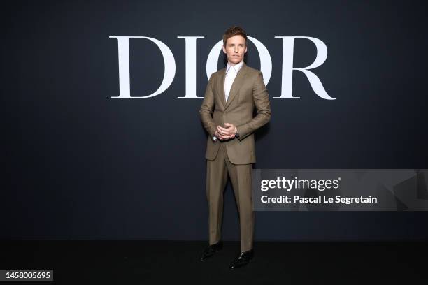 Eddie Redmayne attends the Dior Homme Menswear Fall-Winter 2023-2024 show as part of Paris Fashion Week on January 20, 2023 in Paris, France.