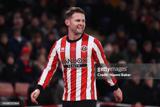 Oliver Norwood of Sheffield United looks on during the Sky Bet Championship match between Sheffield United and Hull City at Bramall Lane on January...
