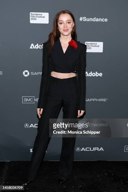 Phoebe Dynevor attends the 2023 Sundance Film Festival "Fair Play" Premiere at Library Center Theatre on January 20, 2023 in Park City, Utah.