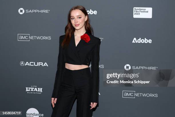 Phoebe Dynevor attends the 2023 Sundance Film Festival "Fair Play" Premiere at Library Center Theatre on January 20, 2023 in Park City, Utah.