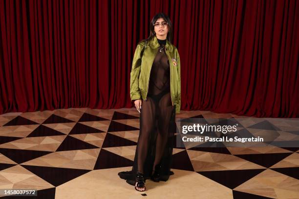 Mia Khalifa attends the Kenzo Menswear Fall-Winter 2023-2024 show as part of Paris Fashion Week on January 20, 2023 in Paris, France.