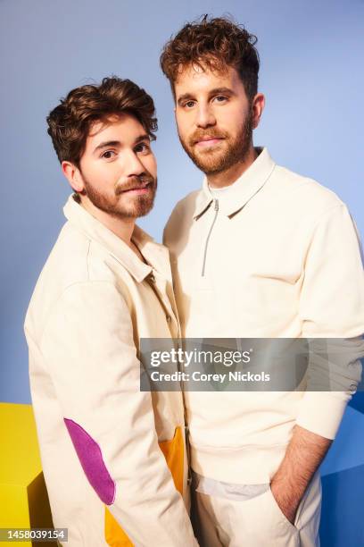 Noah Galvin and Ben Platt visit The IMDb Portrait Studio at Acura Festival Village on Location at Sundance 2023 on January 20, 2023 in Park City,...