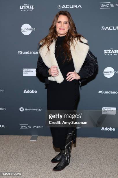 Brooke Shields attends the 2023 Sundance Film Festival "Pretty Baby: Brooke Shields" Premiere at Eccles Center Theatre on January 20, 2023 in Park...